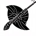 Fishing pole tattoo design idea