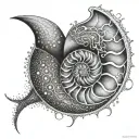 Nautilus spiral tattoo design idea