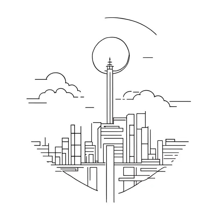 where suburbia meets utopia tattoo design idea