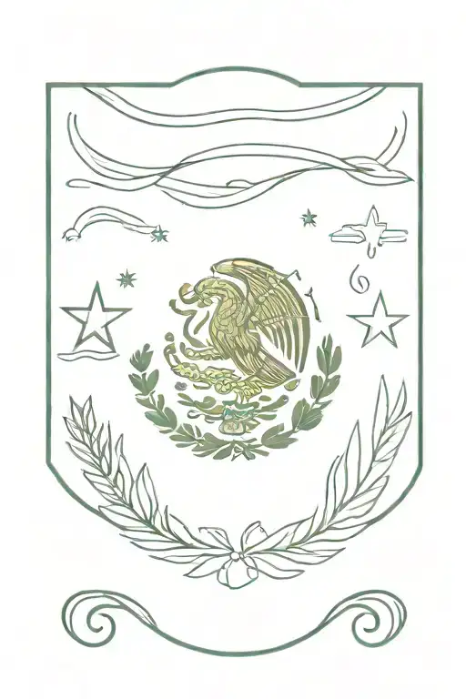 mexico flag tattoo design idea