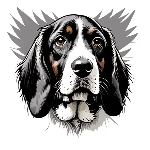 basset hound tattoo design idea