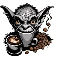 coffee goblin tattoo design idea