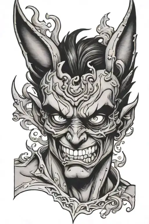devilman cry baby tattoo design idea