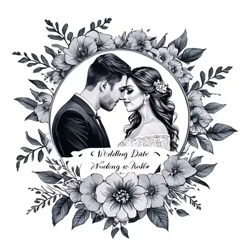 Wedding Date tattoo design idea