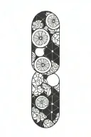 lemons on a honeycomb pattern tattoo design idea