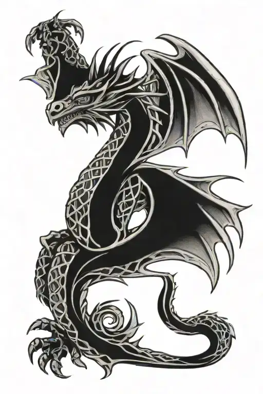 celtic dragon tattoo design idea