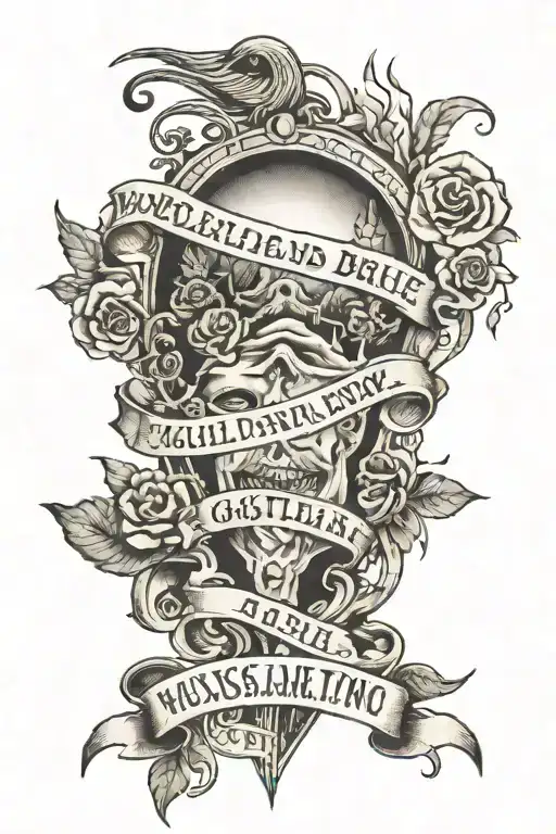 lyrics of the song mulholland drive by gaslight anthem put into a picture tattoo design idea