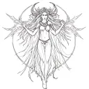 hecate goddess tattoo design idea