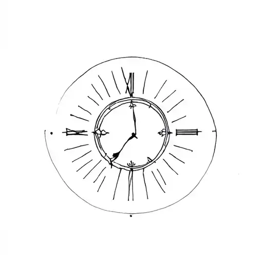 not all who wonder are lost lost time tattoo design idea