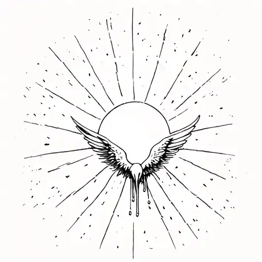 tattoo of Icarus falling from the sun with melting wings  tattoo design idea