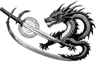 Sword Dragon Slayer tattoo design idea