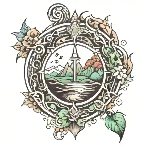 elements earth tattoo design idea