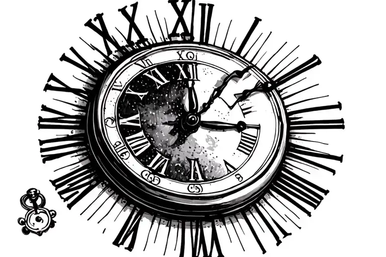 A classic pocket watch but instead of numbers on a clock at where the 12 would be put 13026 at where the 3 would be put  tattoo design idea