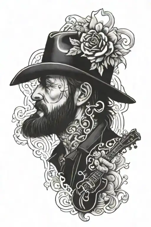country music outlaws tattoo design idea