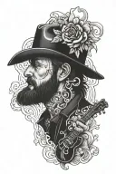 country music outlaws tattoo design idea