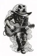 country music outlaws tattoo design idea