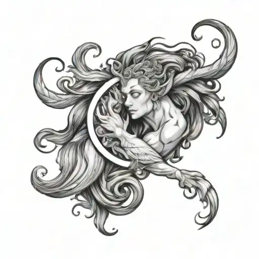 virgo Leo cancer zodiac sign tattoo design idea