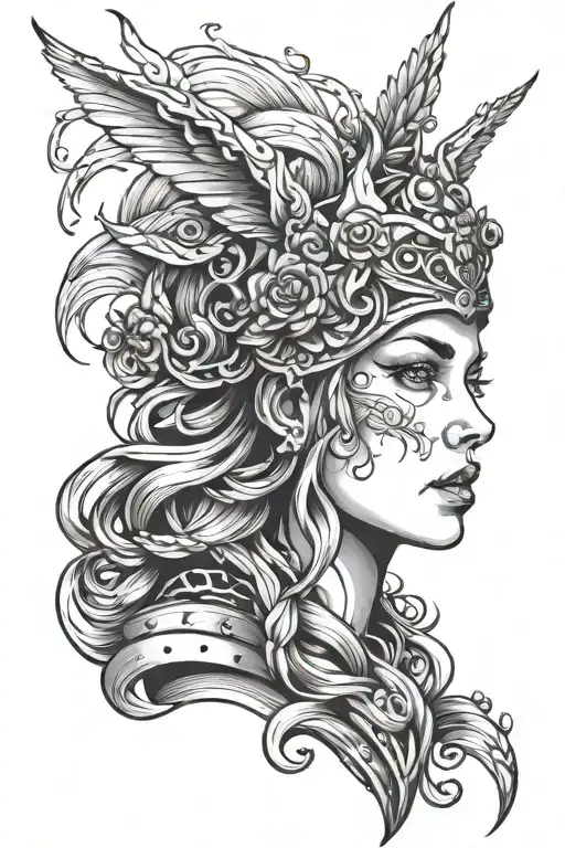 Freya tattoo design idea