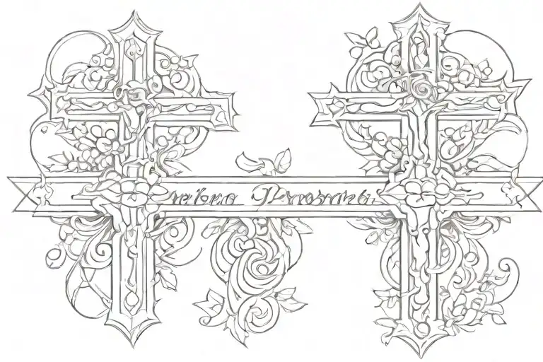 Jesus cross with proverbs 13:20 tattoo design idea