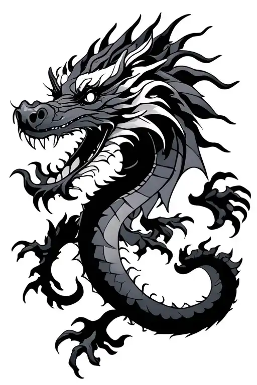 dragon chino tattoo design idea