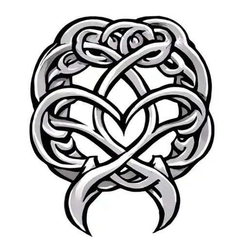 celtic symbol of love and family  tattoo design idea