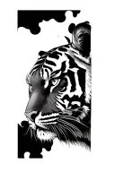Tiger face tattoo design idea