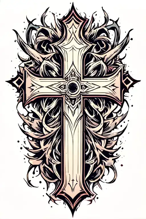 cross tattoo design idea