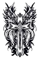 cross tattoo design idea