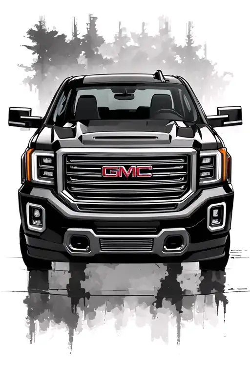 2017 gmc denali grill and headlight  tattoo design idea
