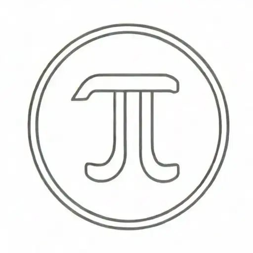 pi symbol inside left turn road sign tattoo design idea