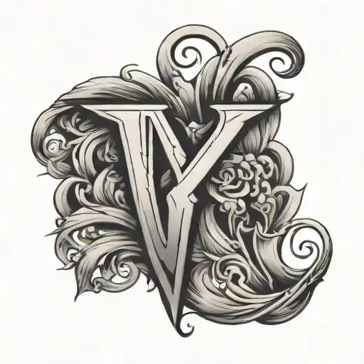 Letter K tattoo with heart tattoo design idea