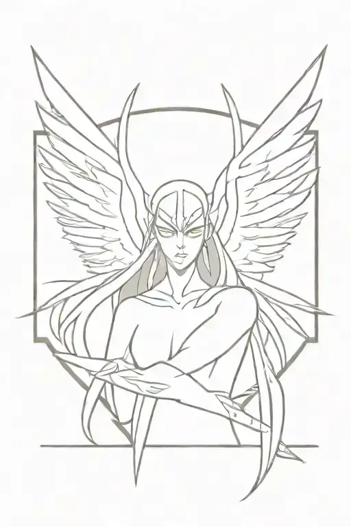 angewomon tattoo design idea
