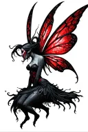 evil fairy tattoo design idea