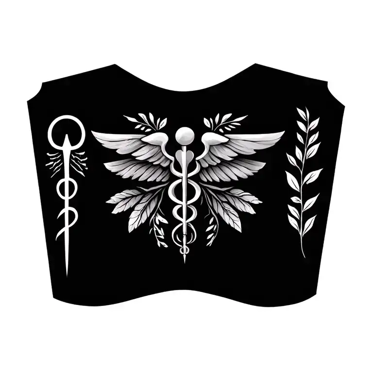 Medical symbols and elements similar to nature inspired tattoo tattoo design idea