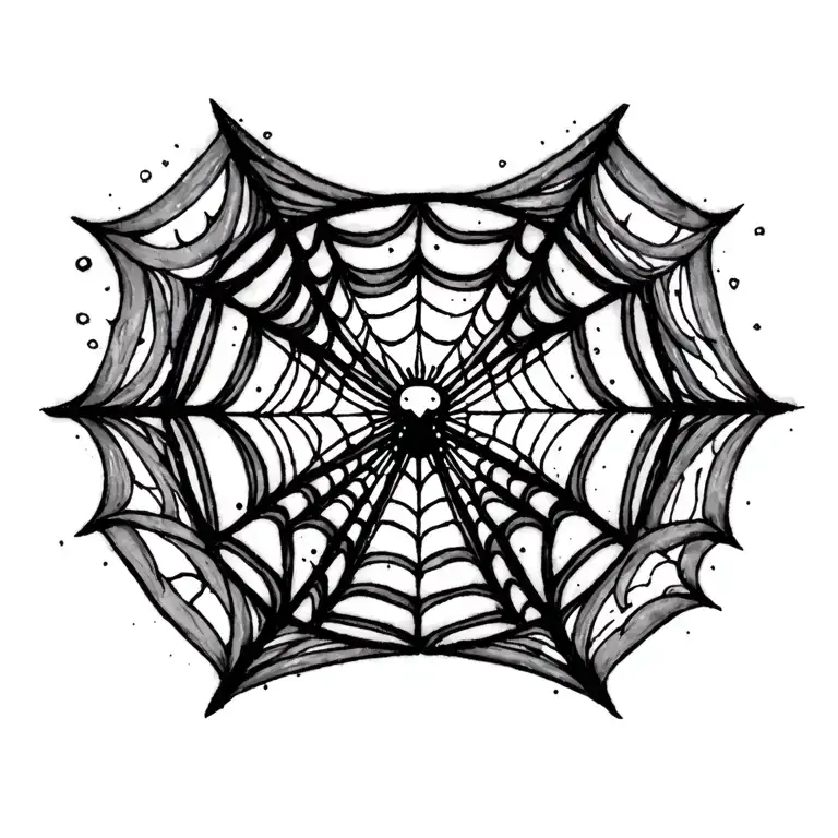 spiderweb Wicca tattoo design idea