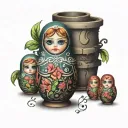 Russian nesting doll tattoo design idea