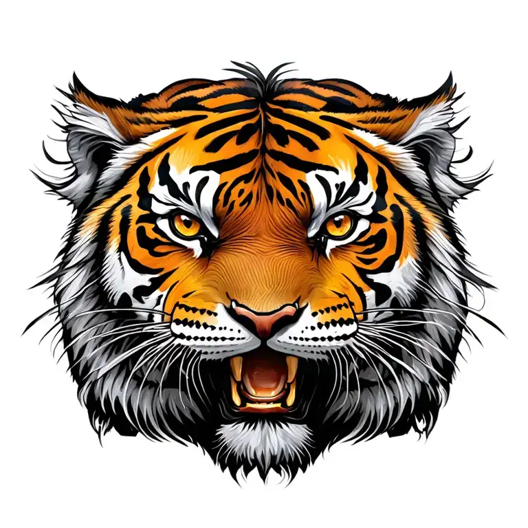 Chinese Tiger tattoo design idea