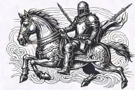 knight tattoo design idea