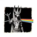 Anubis egypcian god in armour in the background pink floyd the wall inspiration  tattoo design idea