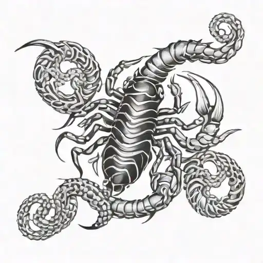 Scorpio for brother and sisters tattoo design idea