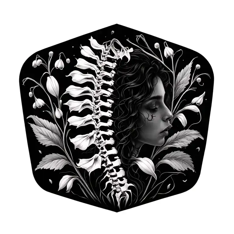 ivf, Gemini, endometriosis, lily of the valley spine tattoo tattoo design idea