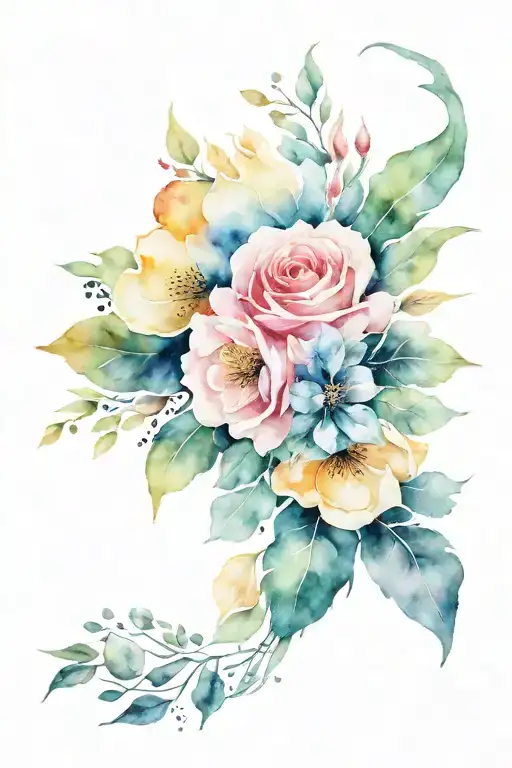 gypsy watercolor tattoo tattoo design idea