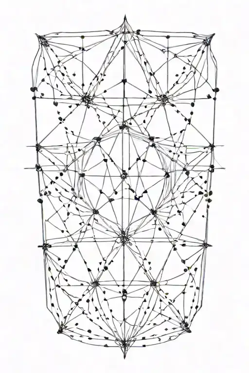 lines and dots tattoo design idea