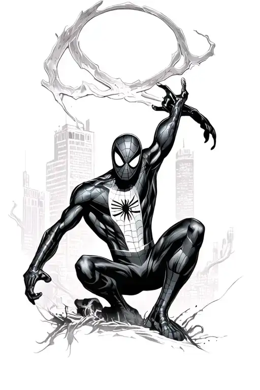 Spiderman with Green Goblin tattoo design idea