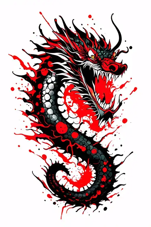 Japanese Dragon tattoo design idea