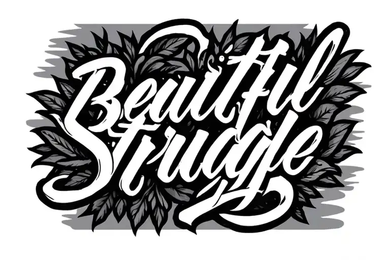 beautiful struggle wording Logo tattoo tattoo design idea