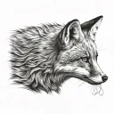 fox looking tattoo design idea