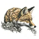 fox looking tattoo design idea