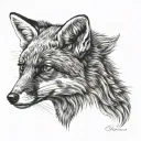 fox looking tattoo design idea