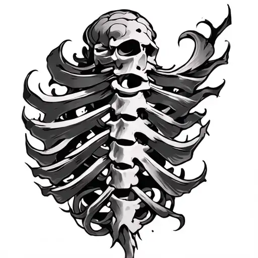 spinal column tattoo for men with lots of symbols tattoo design idea